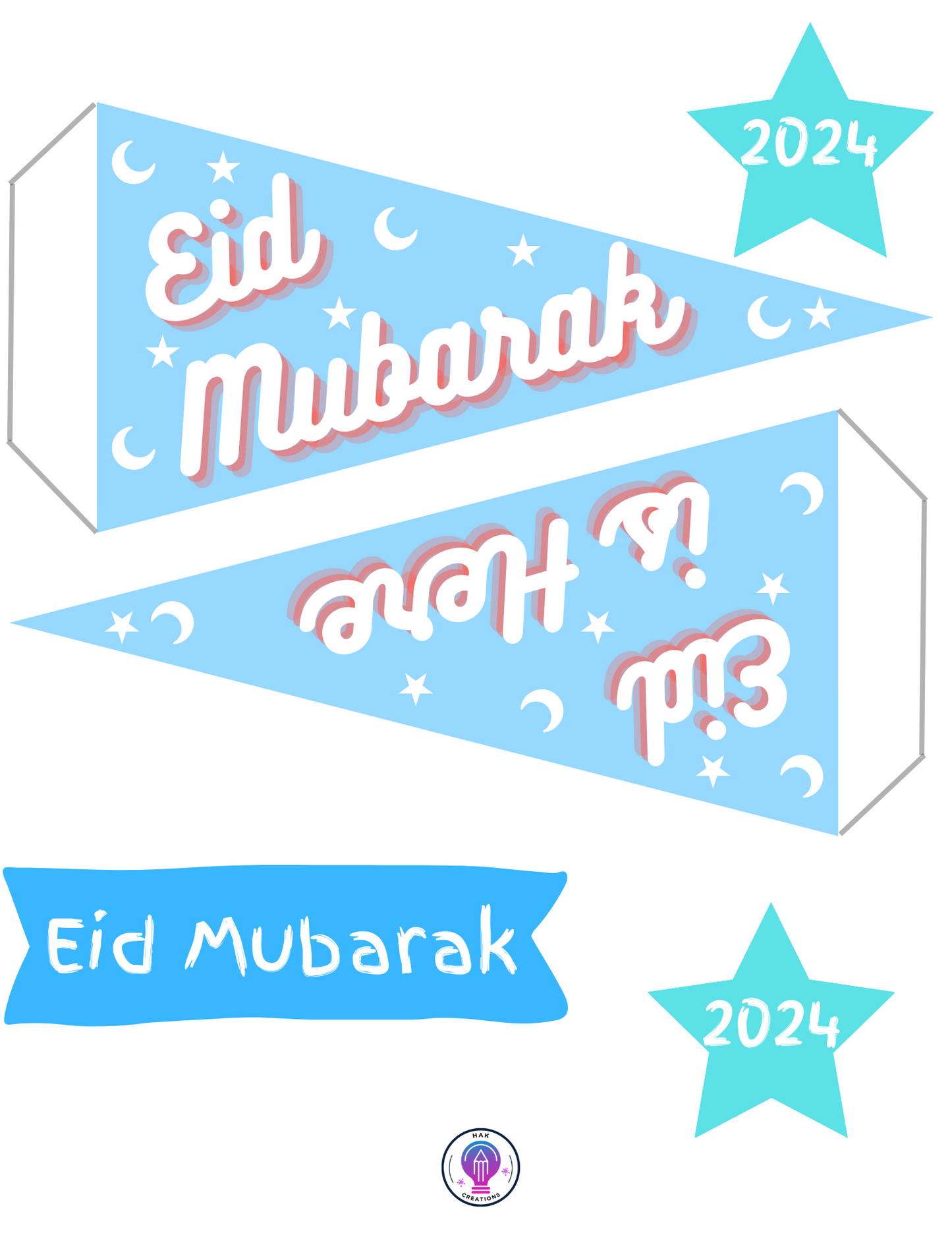 Eid Flag banner digital print